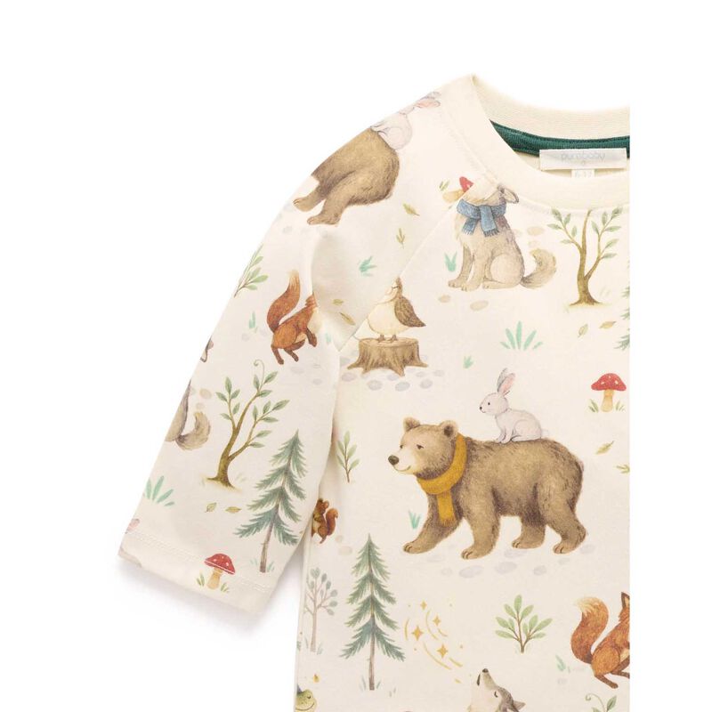 Purebaby Magical Forest Thick Ls Tee image number 3